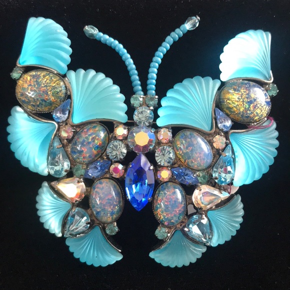 Butler and Wilson Jewelry - Vintage Butler and Wilson Butterfly Brooch , gorgeous